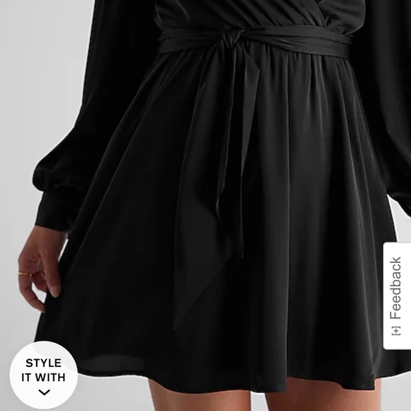 Express Black Long Sleeve Dress - Picture 2 of 3